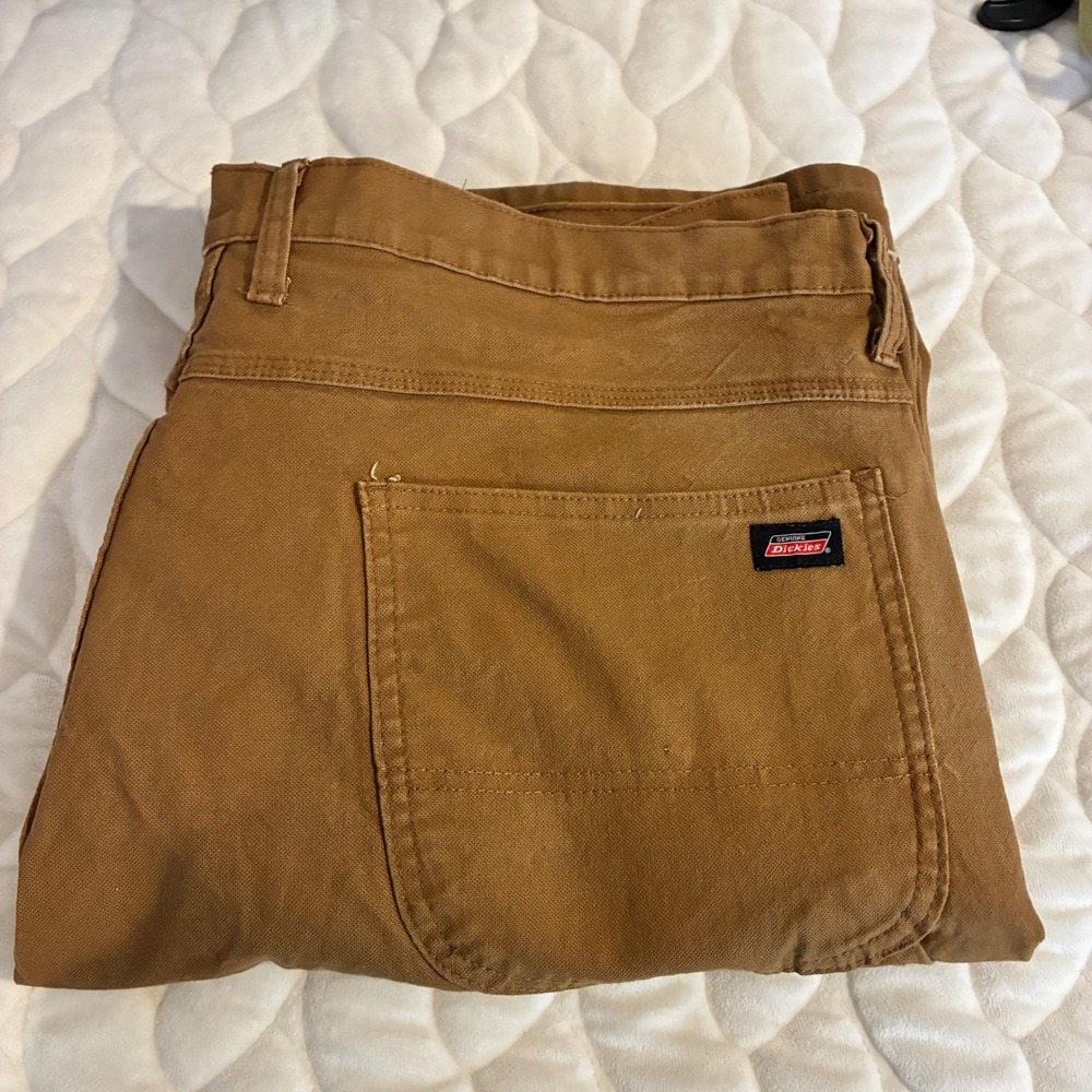 Dickies Carpenter Pants 42x32 Relaxed Fit Work Utility Brown Duck Canvas